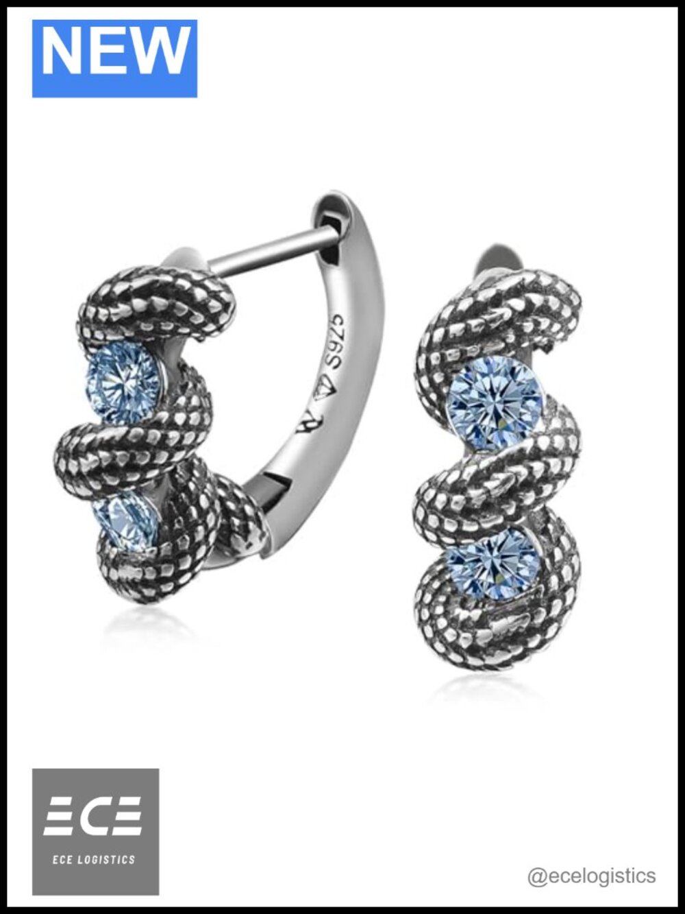 Moissanite Stud Earrings Limited Edition Hypoallergenic S925 Silver Unisex Gift